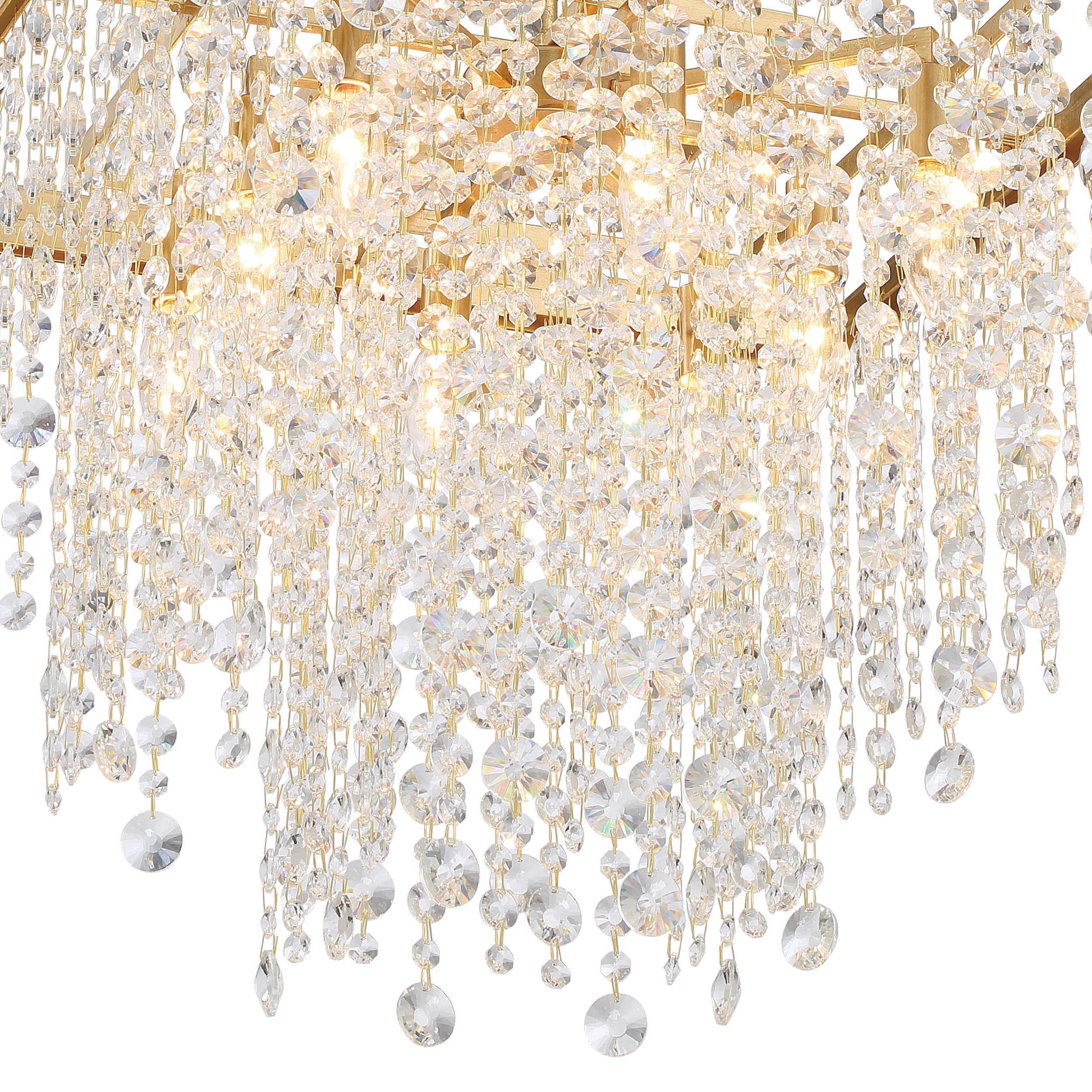 Crystorama Winham WIN-618-GA-CL-MWP – 22 Inch – 8 Light – Chandelier – Clear Crystal – Antique Gold – Damp Rated