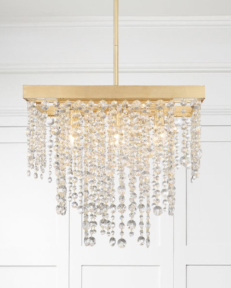 Crystorama WINHAM WIN-618-GA-CL-MWP Chandelier Contemporary - Antique Gold