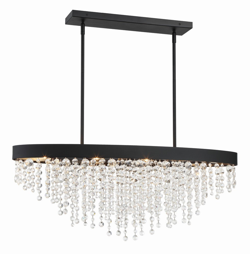 Crystorama WINHAM WIN-619-BF-CL-MWP Chandelier Contemporary - Black Forged