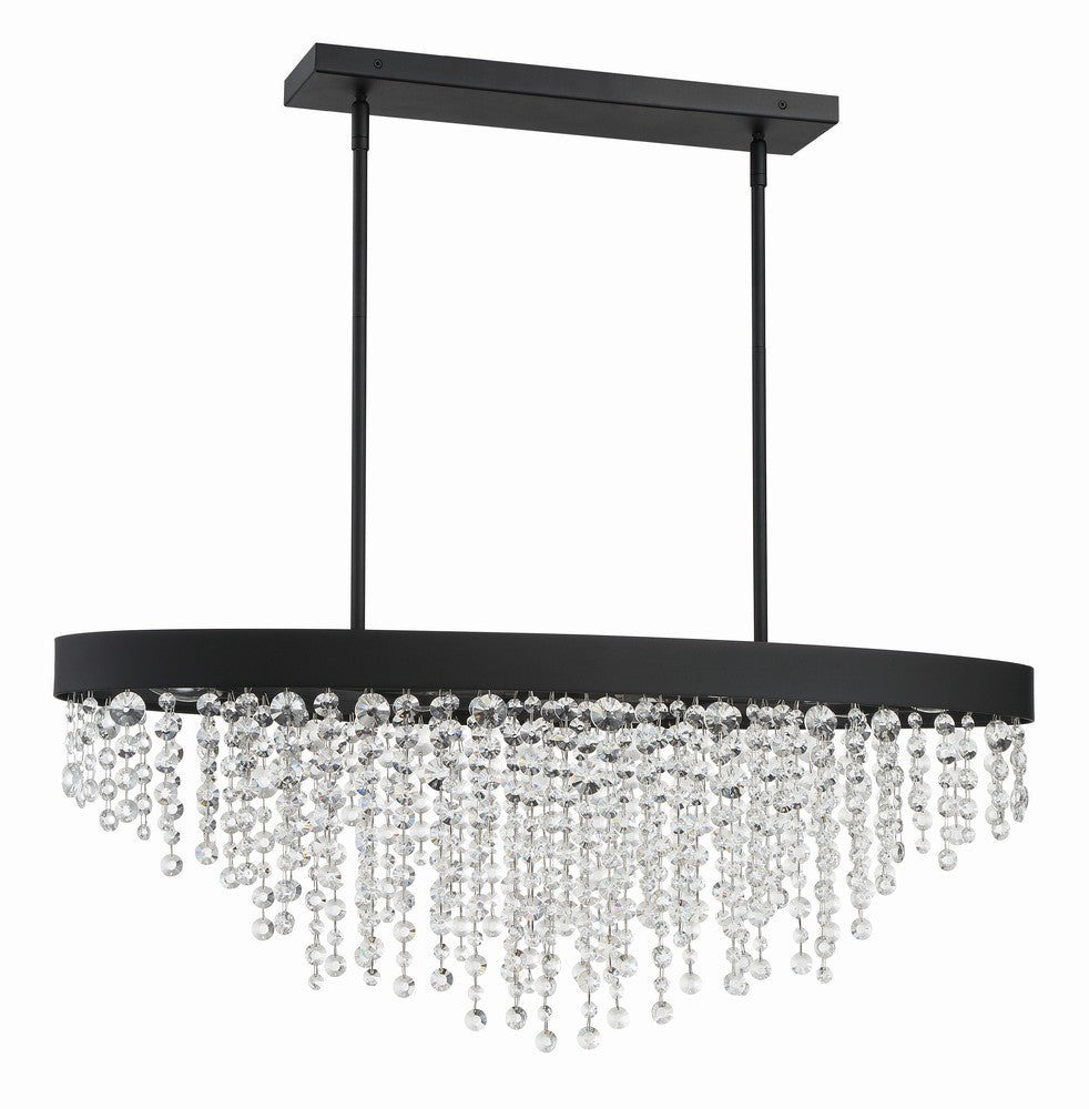 Crystorama WINHAM WIN-619-BF-CL-MWP Chandelier Contemporary - Black Forged