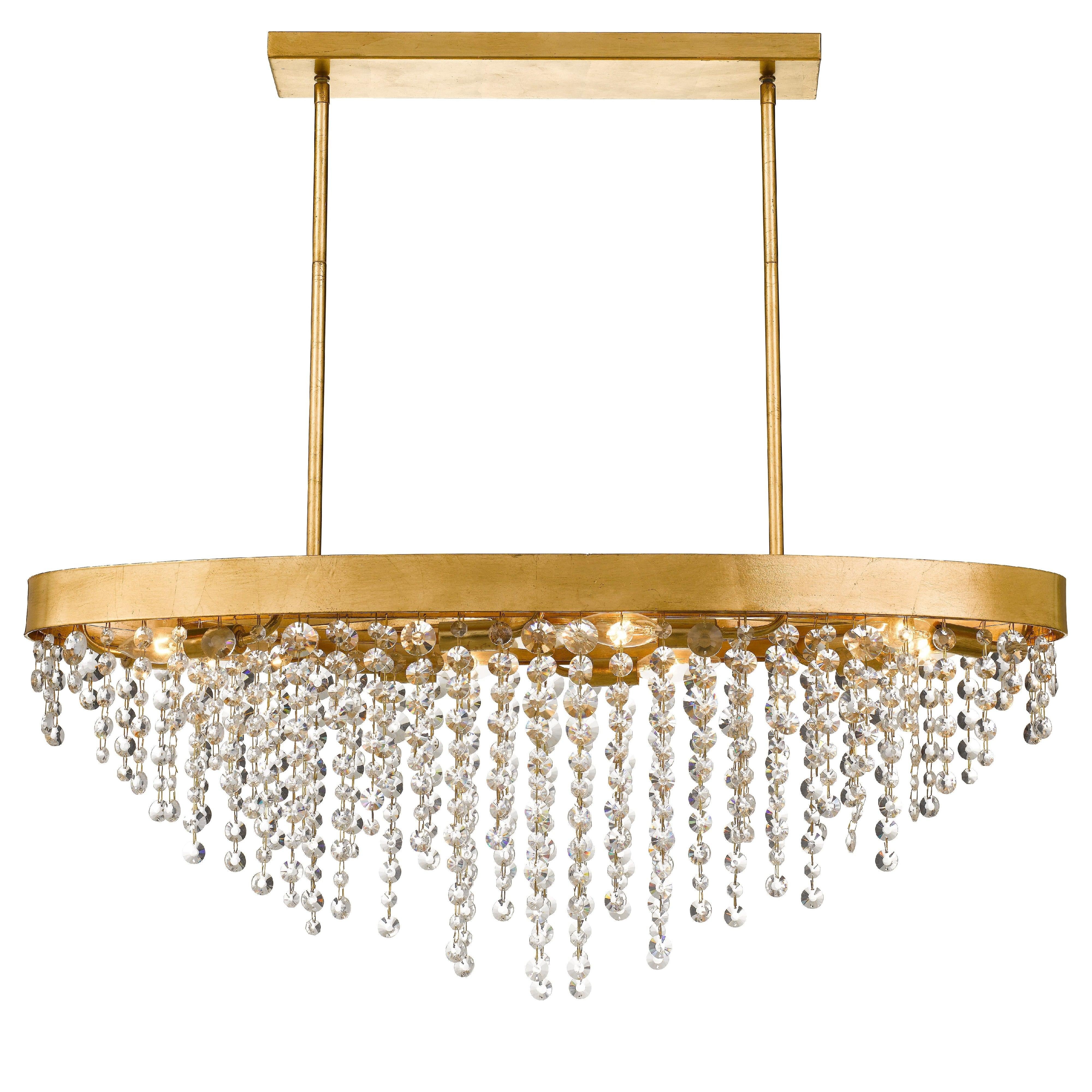 Crystorama Winham WIN-619-GA-CL-MWP – 36 Inch – 8 Light – Chandelier – Clear Crystal – Antique Gold – Damp Rated
