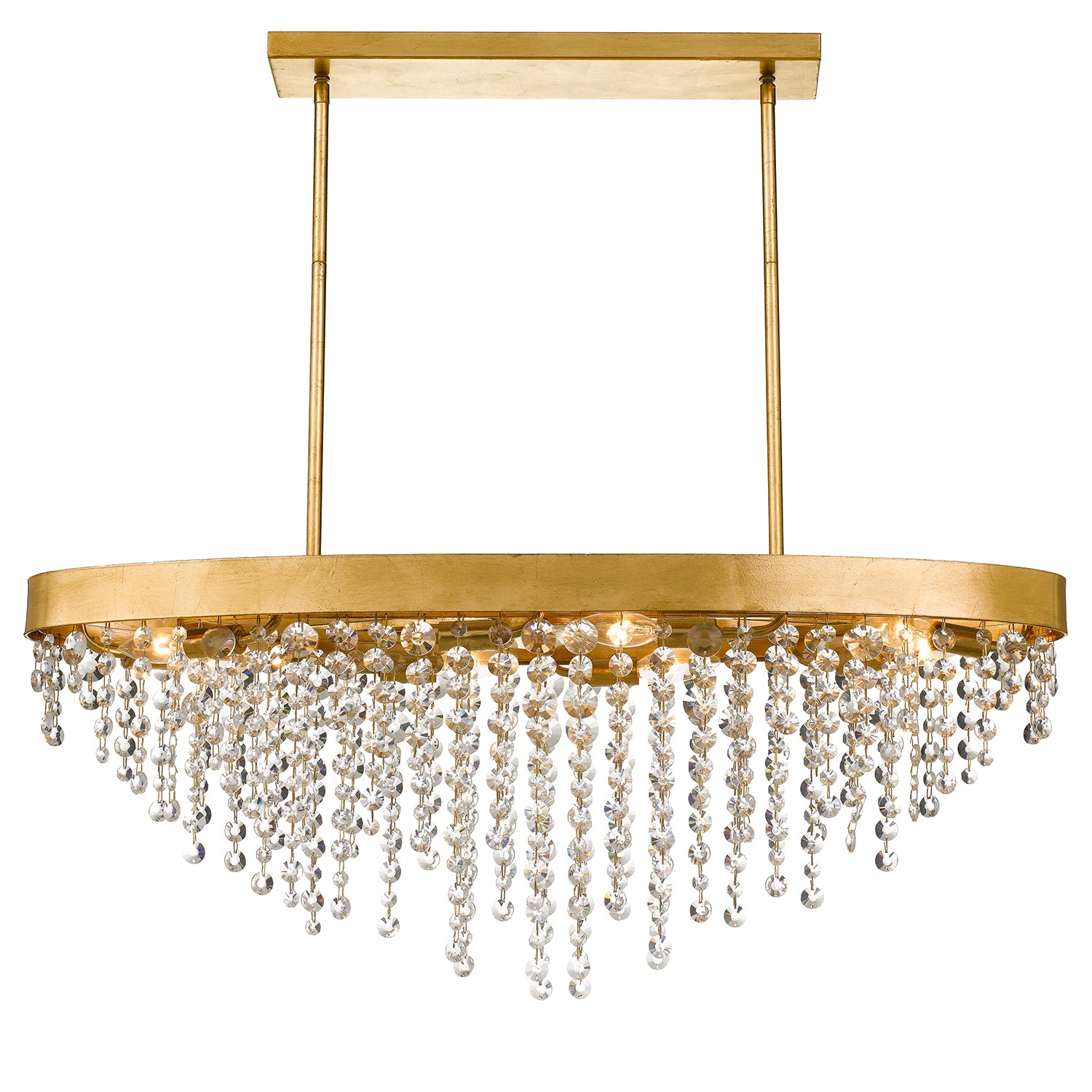 Crystorama Winham WIN-619-GA-CL-MWP – 36 Inch – 8 Light – Chandelier – Clear Crystal – Antique Gold – Damp Rated