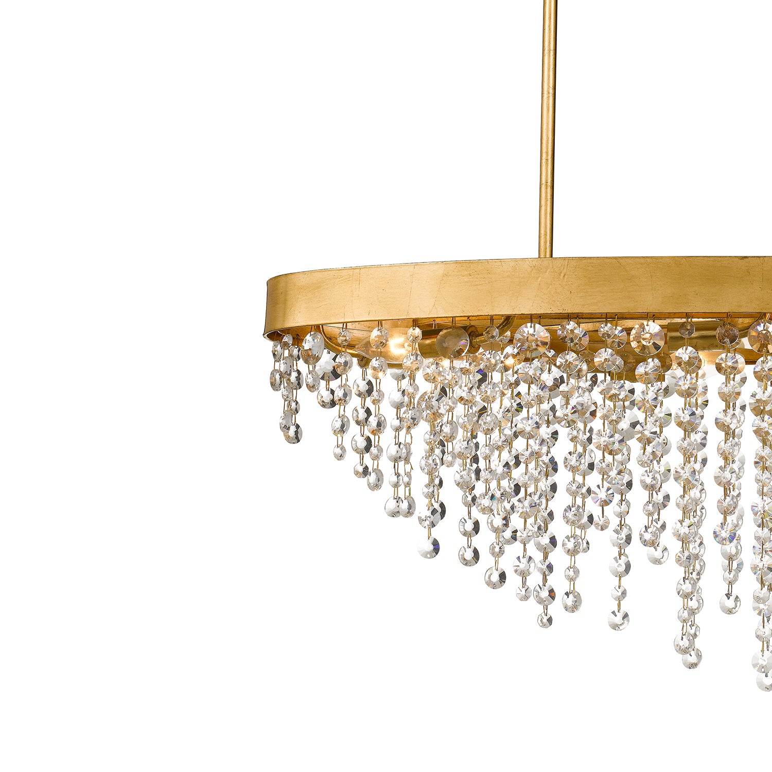 Crystorama Winham WIN-619-GA-CL-MWP – 36 Inch – 8 Light – Chandelier – Clear Crystal – Antique Gold – Damp Rated