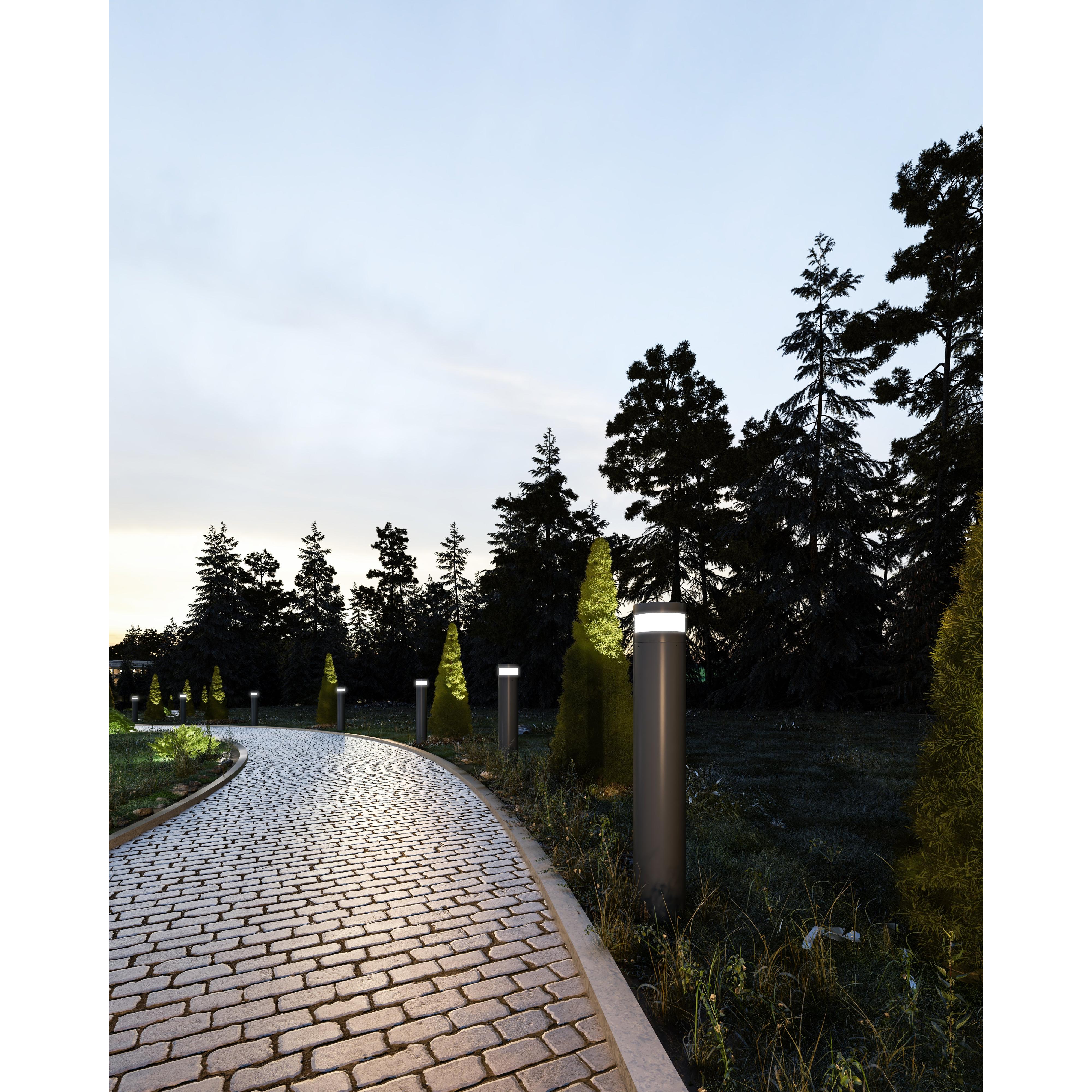 Windermere 38-in Black LED Exterior Bollard