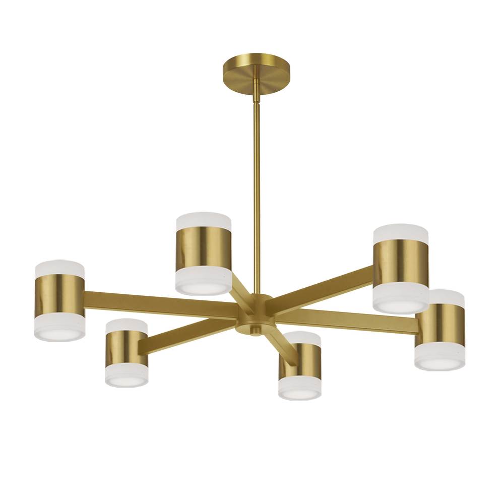 Dainolite WLS-2884LEDC-AGB Chandelier Modern - Aged Brass