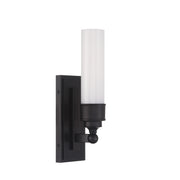 Crystorama Wilcox WLX-301-MK – 4.75 Inch – 1 Light – Sconce – Matte Black – Damp Rated