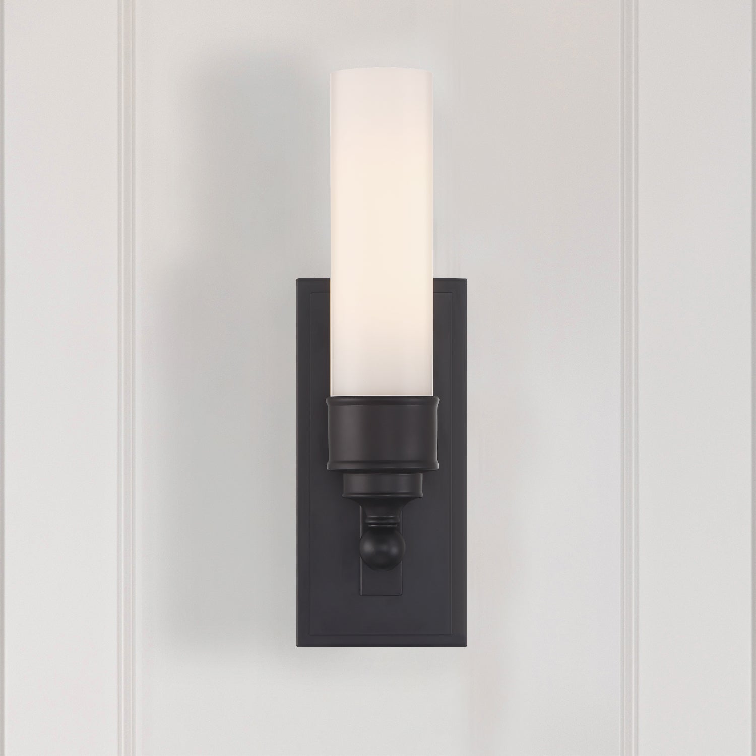 Crystorama Wilcox WLX-301-MK – 4.75 Inch – 1 Light – Sconce – Matte Black – Damp Rated