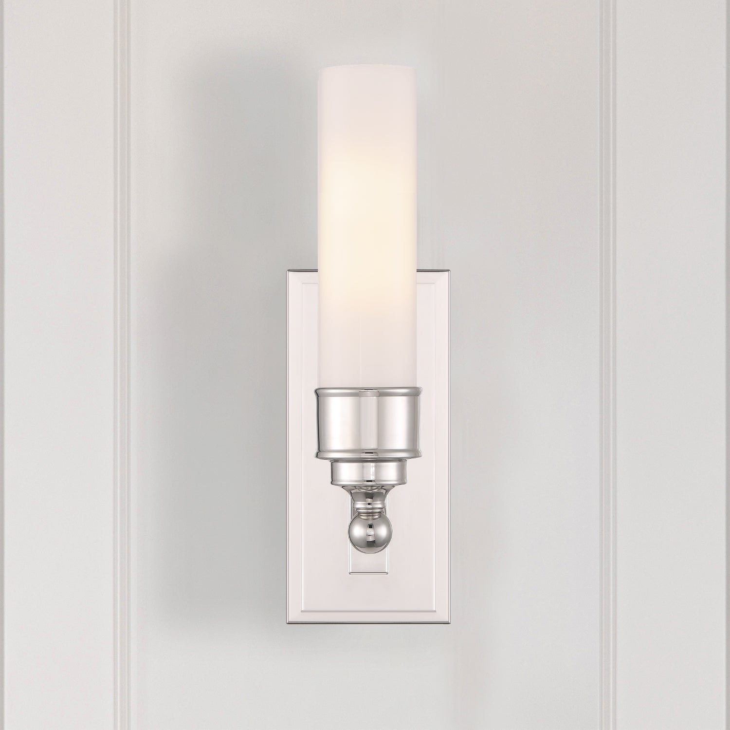 Crystorama Wilcox WLX-301-PN – 4.75 Inch – 1 Light – Sconce – Polished Nickel – Damp Rated