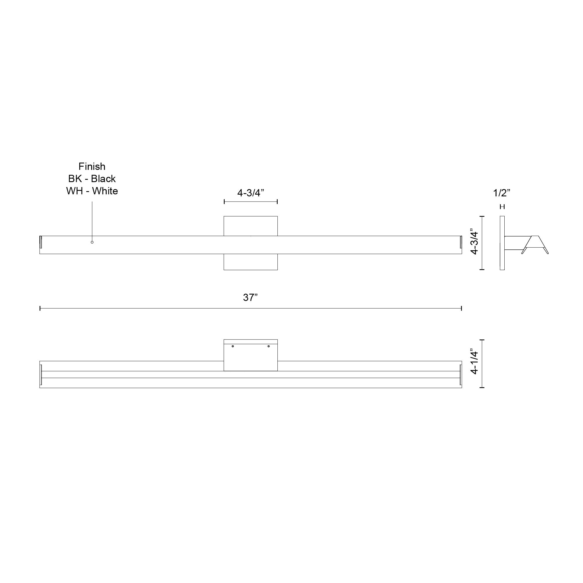 Galleria 37-in White LED Wall Sconce (2700K)