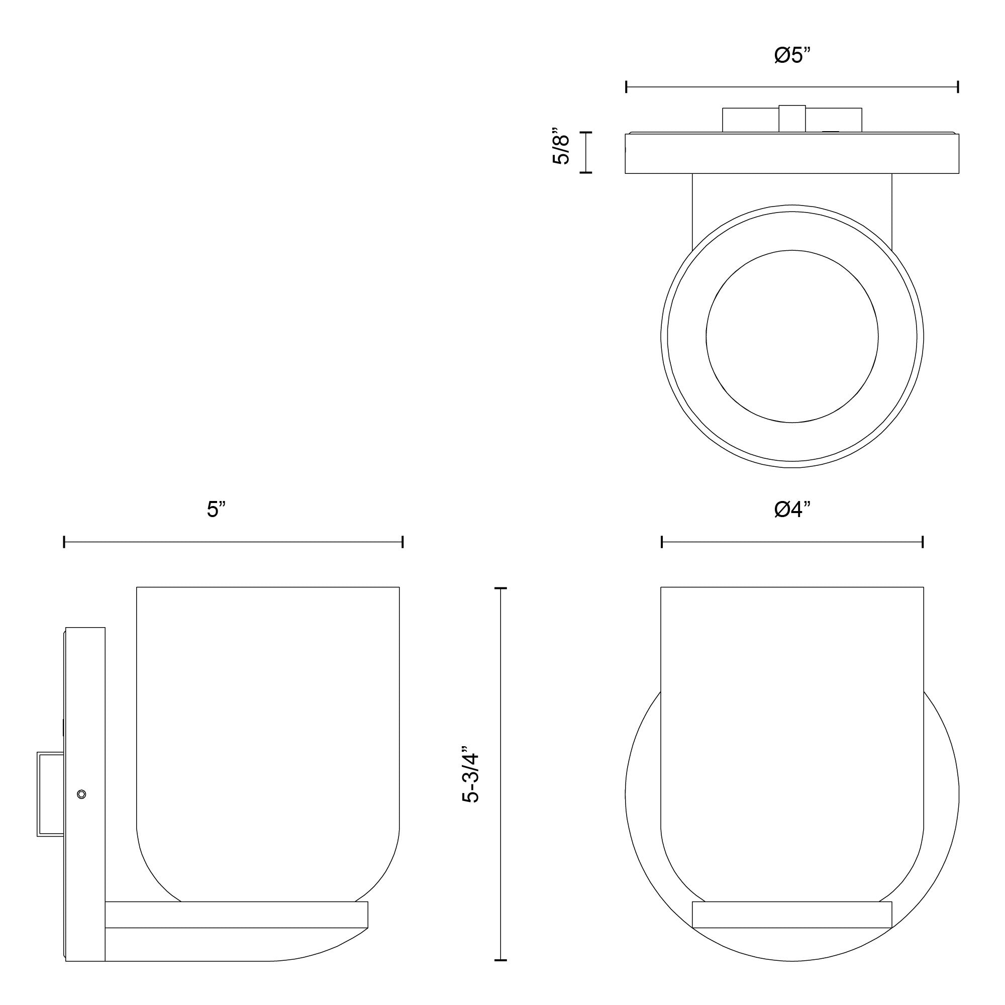 Cedar 4-in Brushed Gold/Clear LED Wall Sconce