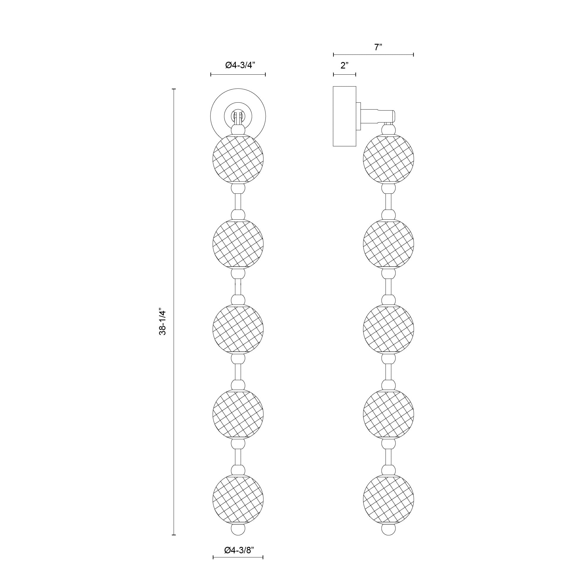 Marni 38-in Natural Brass LED Wall Vanity
