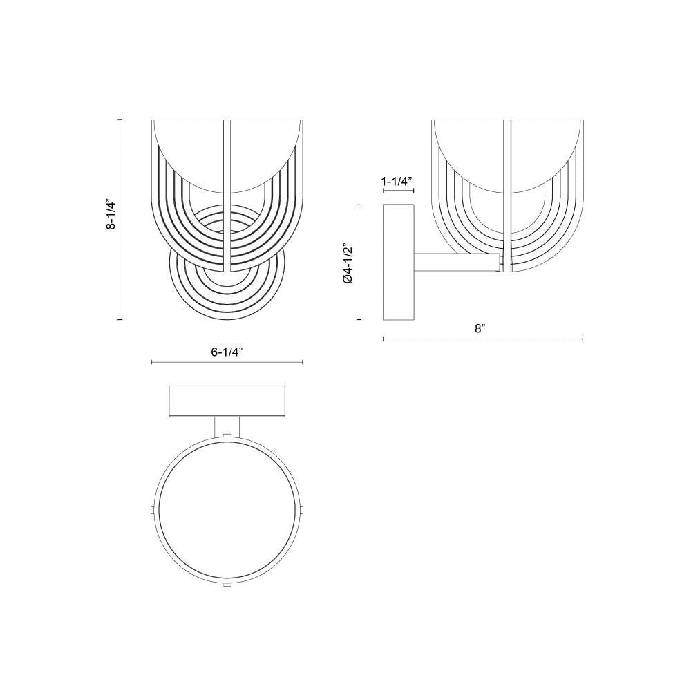 Alora Lighting COLETTE WV362106VBAR-UNV Bathroom Fixture - Vintage Brass