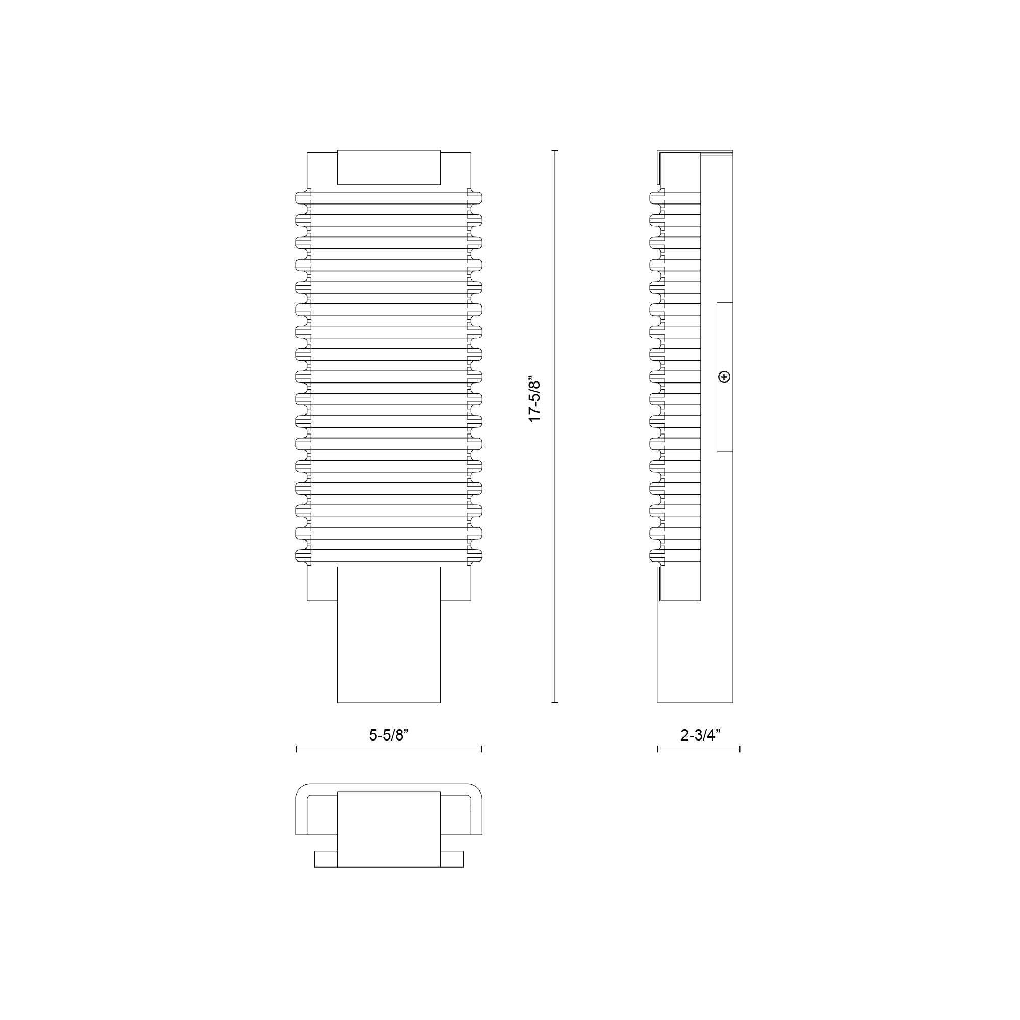 Alai 17-in Urban Bronze/Ribbed Glass LED Wall Vanity