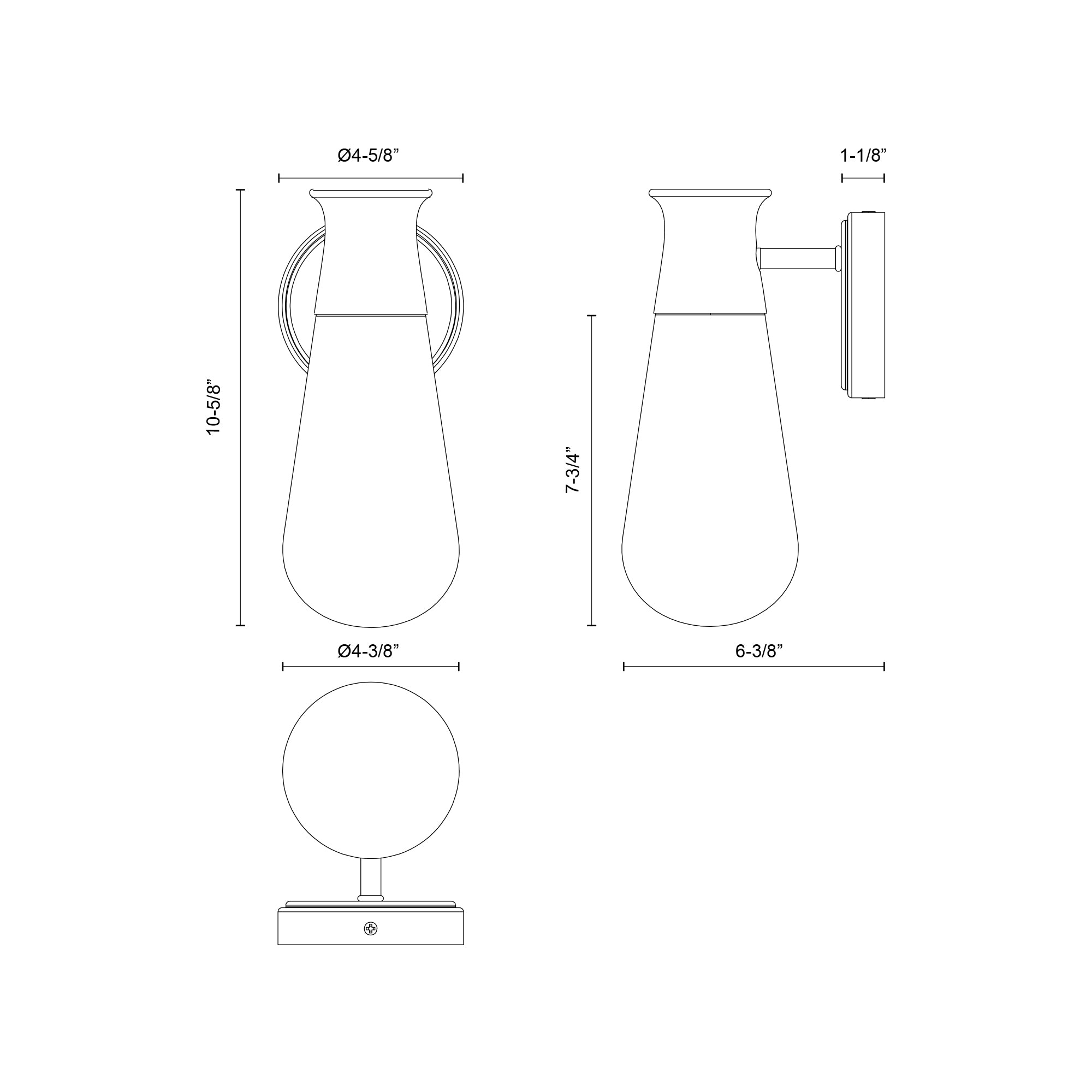 Marcel 5-in Chrome 1 Light Wall/Vanity