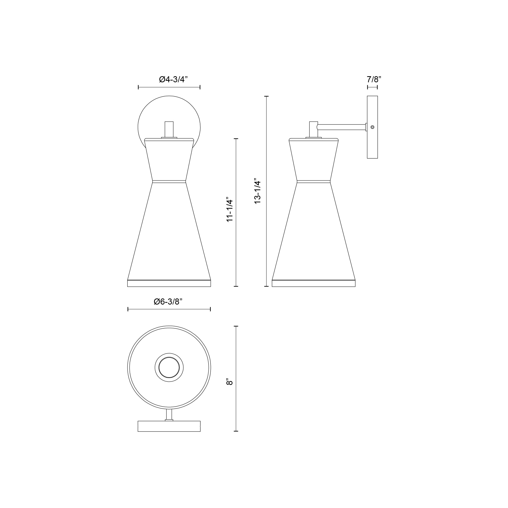 Betty 6-in Matte Black/Opal Glass 1 Light Wall/Vanity