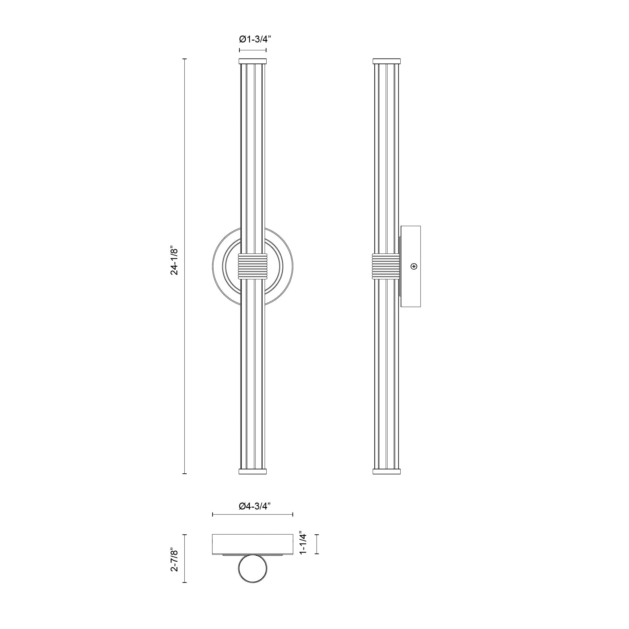 Elsie 24-in Brushed Gold LED Wall/Vanity Light