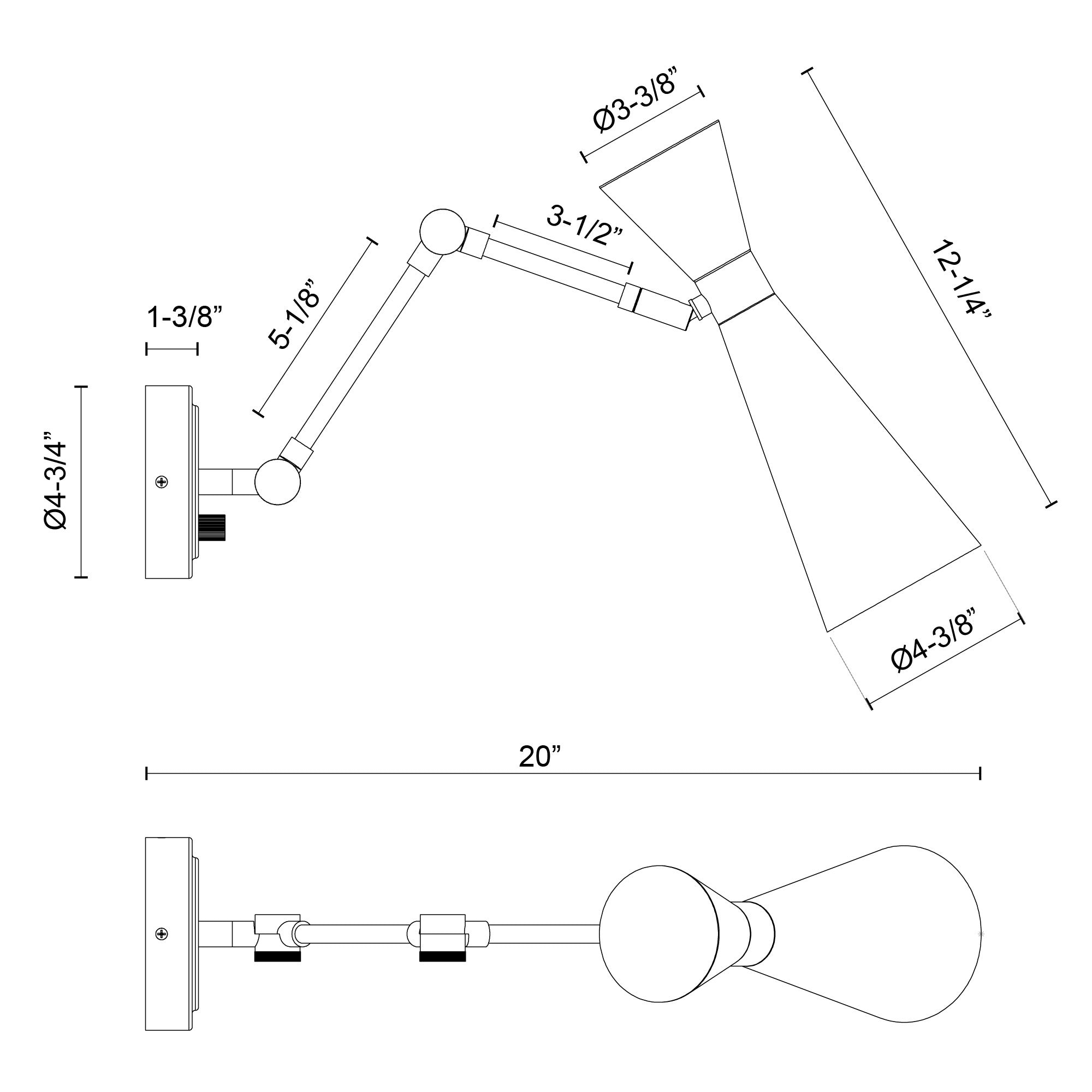 Blake 5-in Aged Gold/White 1 Light Wall/Vanity