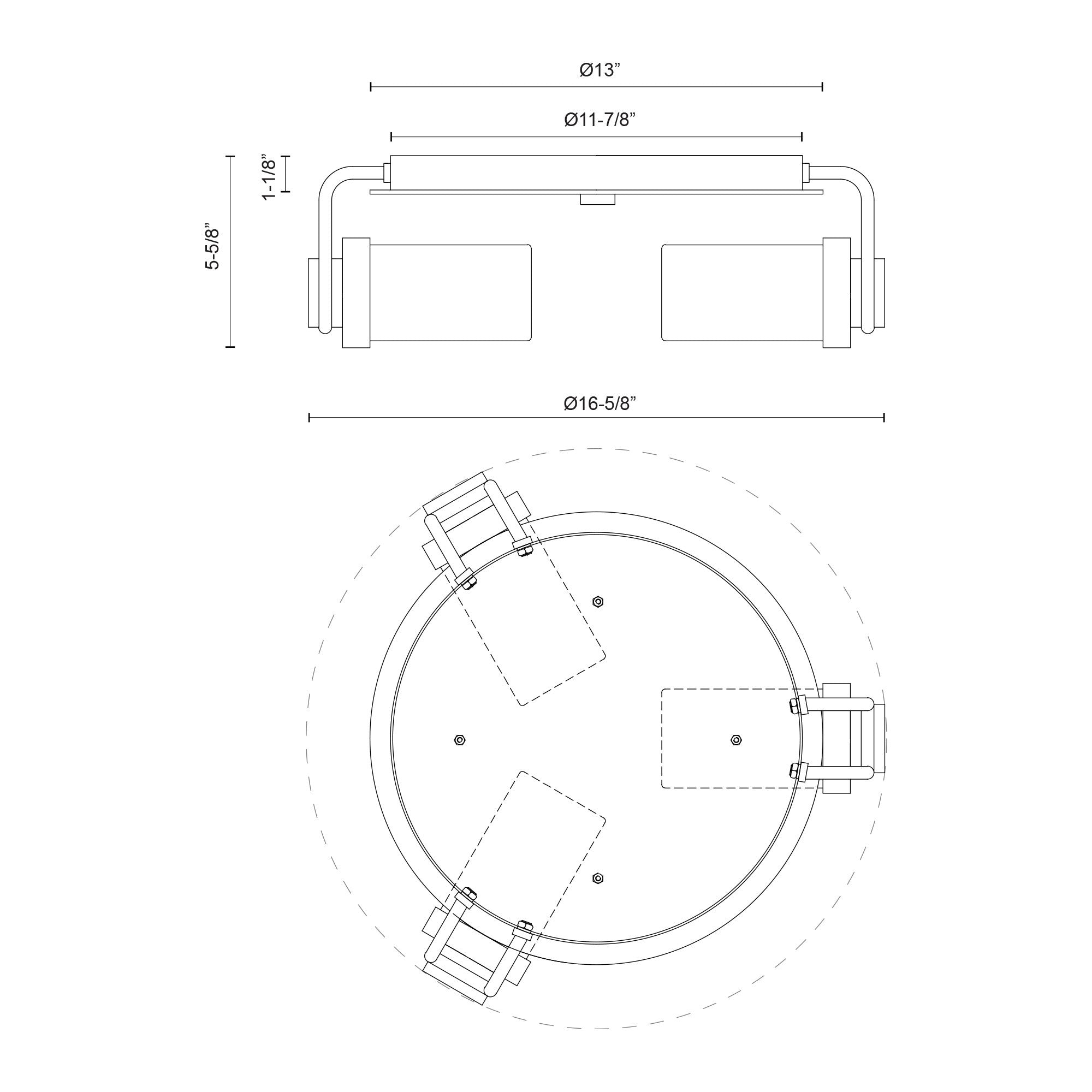 Wynwood 17-in Urban Bronze/Glossy Opal 3 Lights Flush Mount