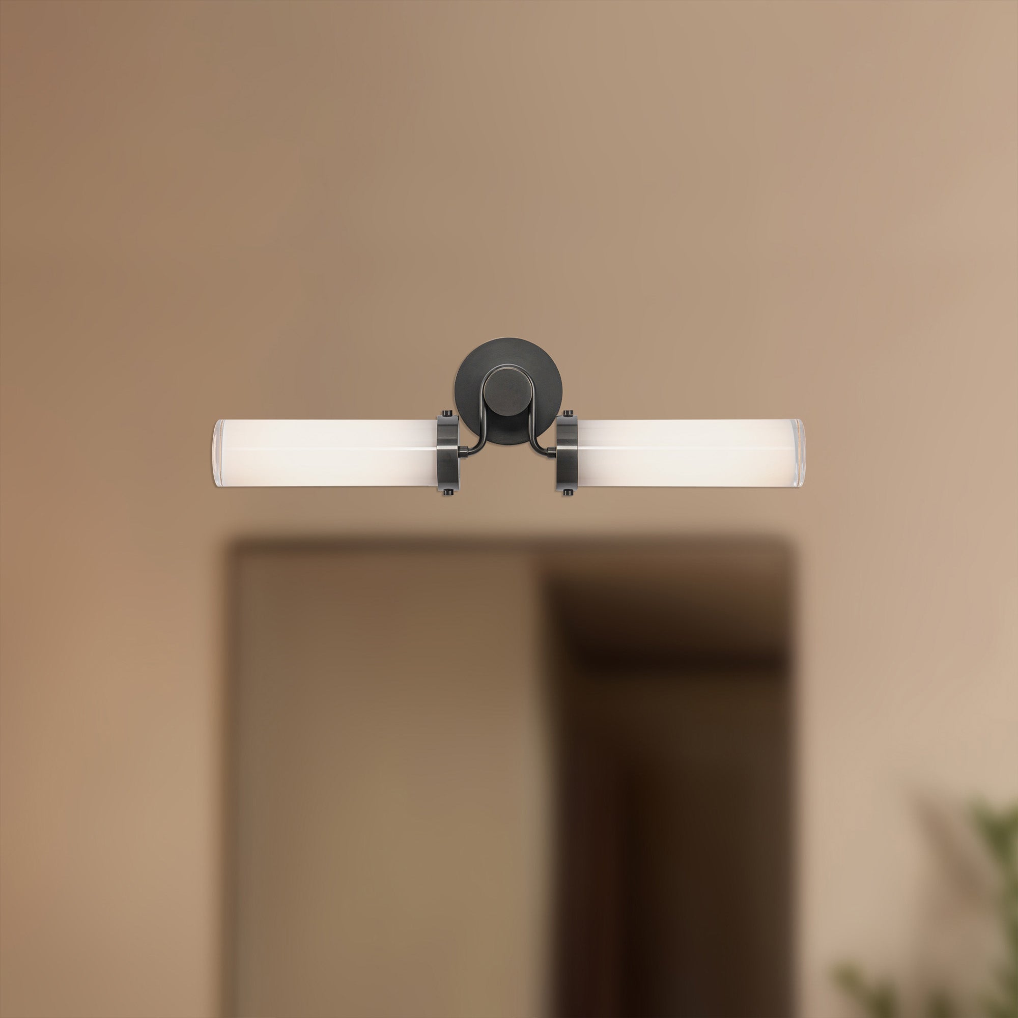 Wynwood 23-in Urban Bronze/Glossy Opal 2 Lights Wall/Vanity