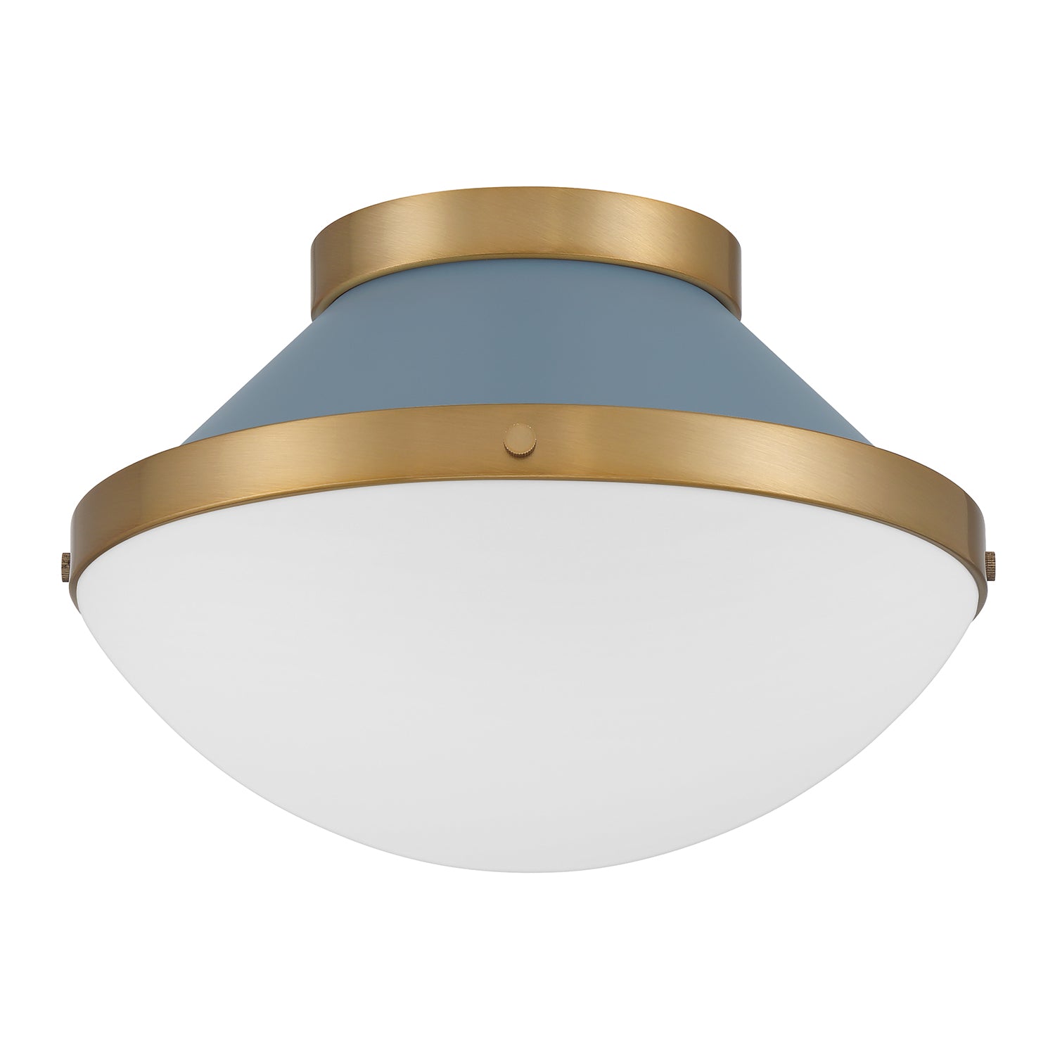 Crystorama Xander XAN-8001-VG-BL – 12.25 Inch – 1 Light – Semi Flush Mount Light – Vibrant Gold – Damp Rated
