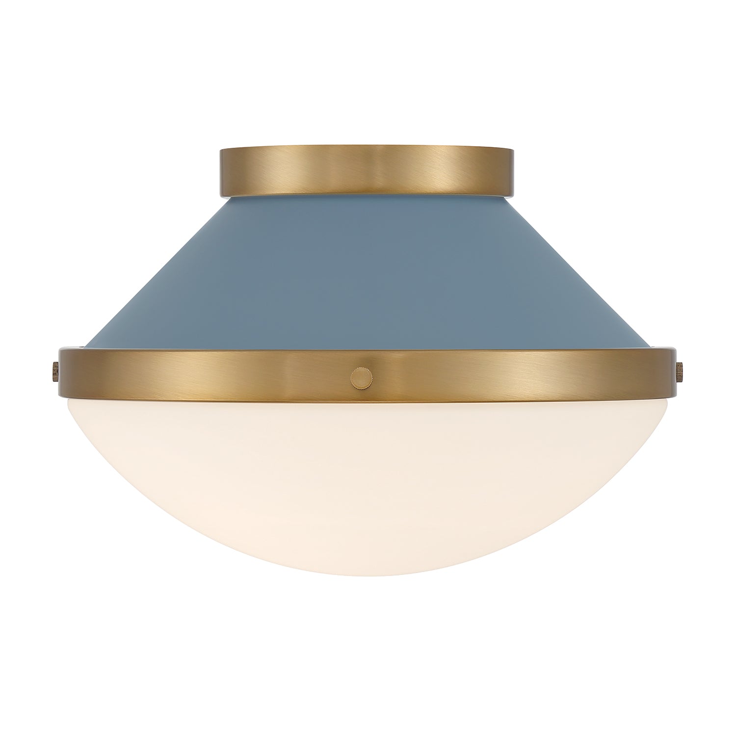 Crystorama Xander XAN-8001-VG-BL – 12.25 Inch – 1 Light – Semi Flush Mount Light – Vibrant Gold – Damp Rated