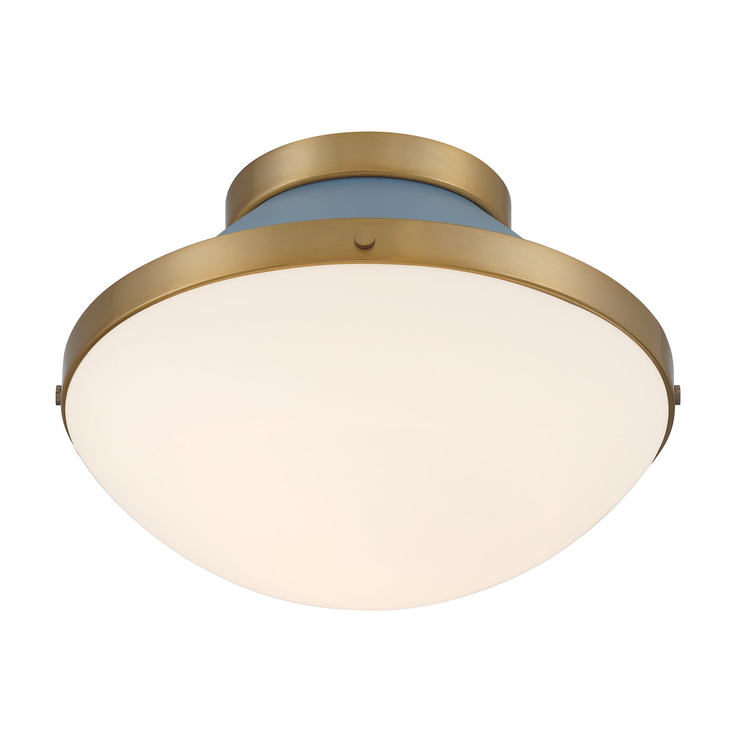Crystorama Xander XAN-8001-VG-BL – 12.25 Inch – 1 Light – Semi Flush Mount Light – Vibrant Gold – Damp Rated