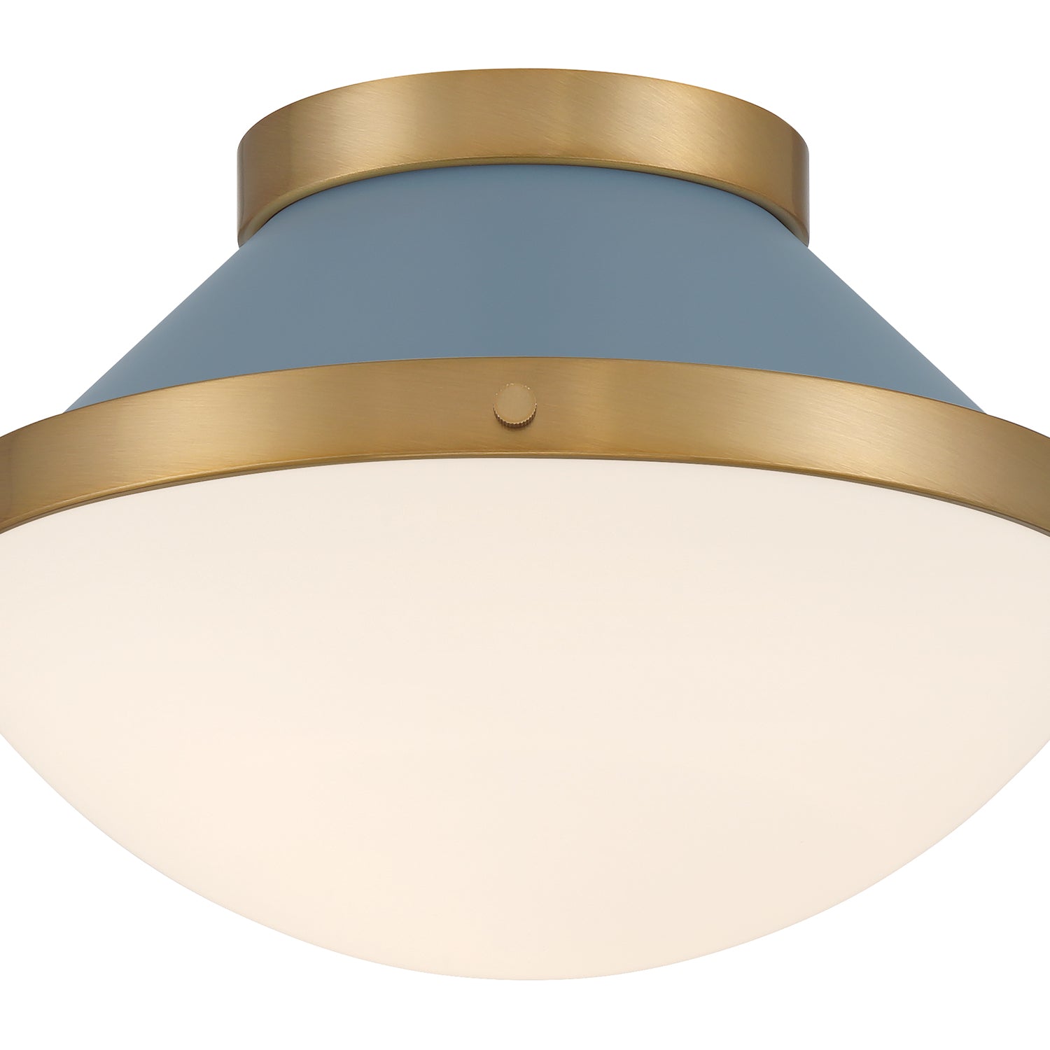 Crystorama Xander XAN-8001-VG-BL – 12.25 Inch – 1 Light – Semi Flush Mount Light – Vibrant Gold – Damp Rated