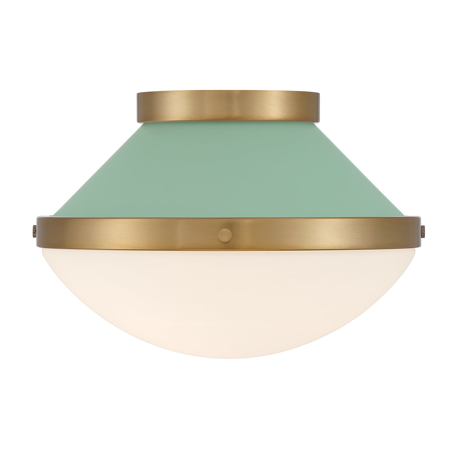Crystorama Xander XAN-8001-VG-GR – 12.25 Inch – 1 Light – Semi Flush Mount Light – Vibrant Gold – Damp Rated