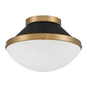 Crystorama Xander XAN-8001-VG-MK – 12.25 Inch – 1 Light – Semi Flush Mount Light – Vibrant Gold – Damp Rated