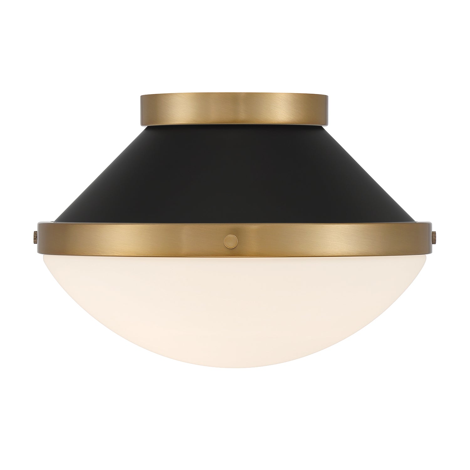 Crystorama Xander XAN-8001-VG-MK – 12.25 Inch – 1 Light – Semi Flush Mount Light – Vibrant Gold – Damp Rated
