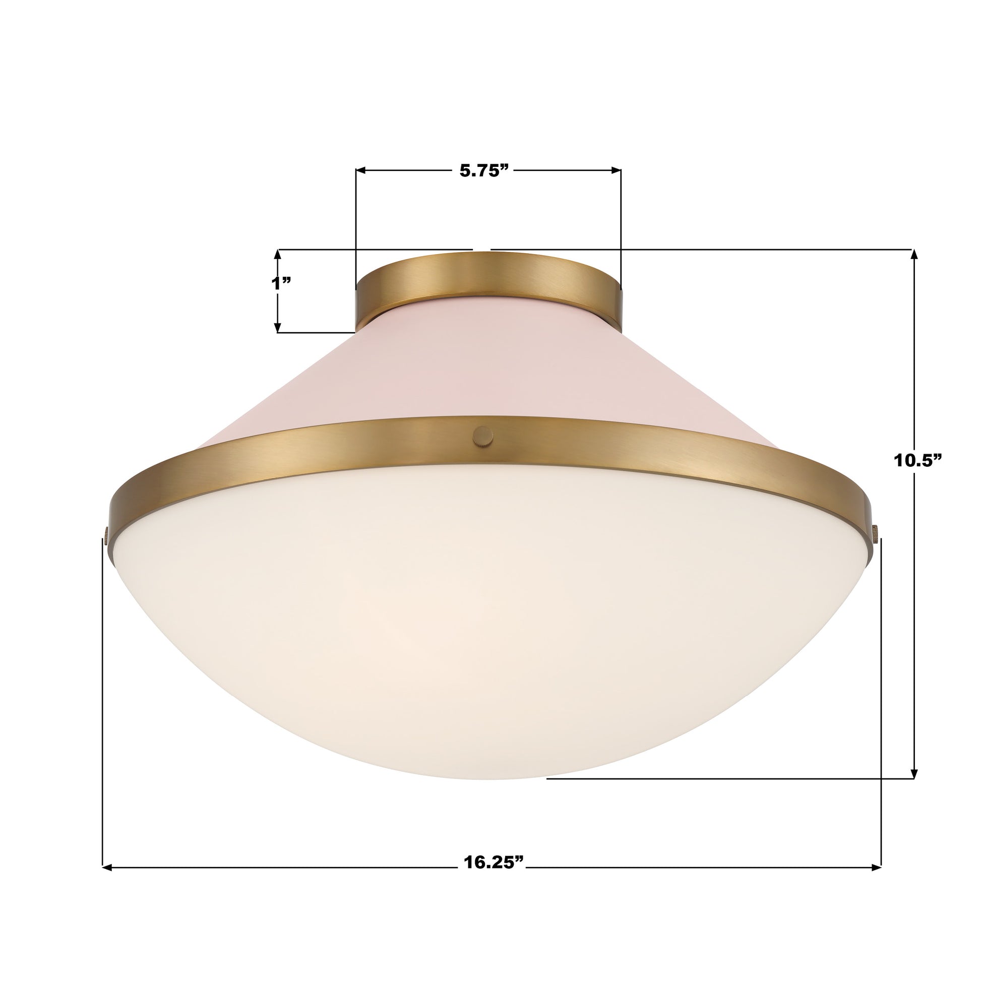 Crystorama Xander XAN-8002-VG-BH – 16.25 Inch – 2 Light – Semi Flush Mount Light – Vibrant Gold – Damp Rated
