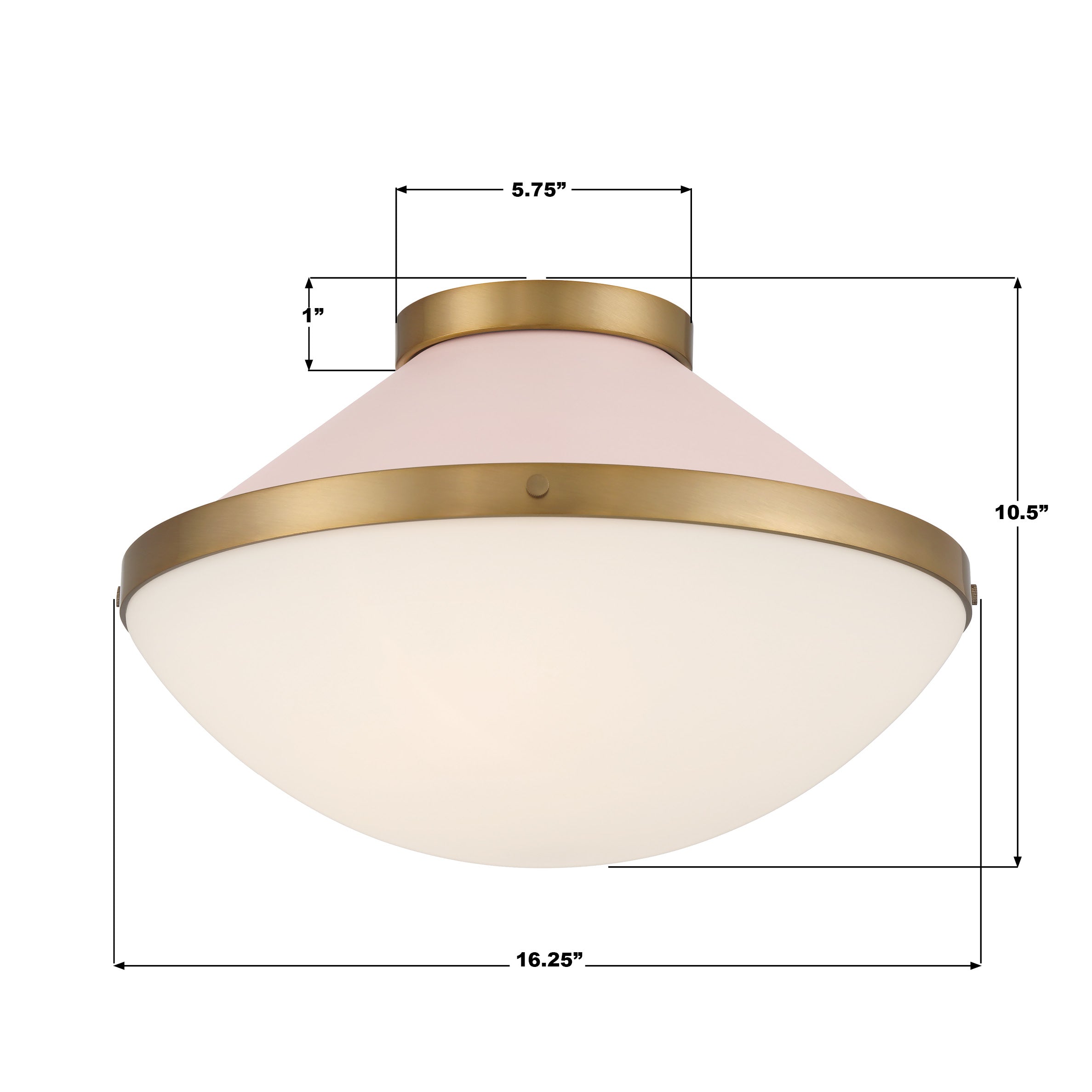 Crystorama Xander XAN-8002-VG-BH – 16.25 Inch – 2 Light – Semi Flush Mount Light – Vibrant Gold – Damp Rated