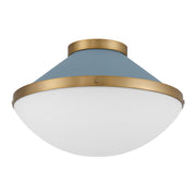 Crystorama Xander XAN-8002-VG-BL – 16.25 Inch – 2 Light – Semi Flush Mount Light – Vibrant Gold – Damp Rated
