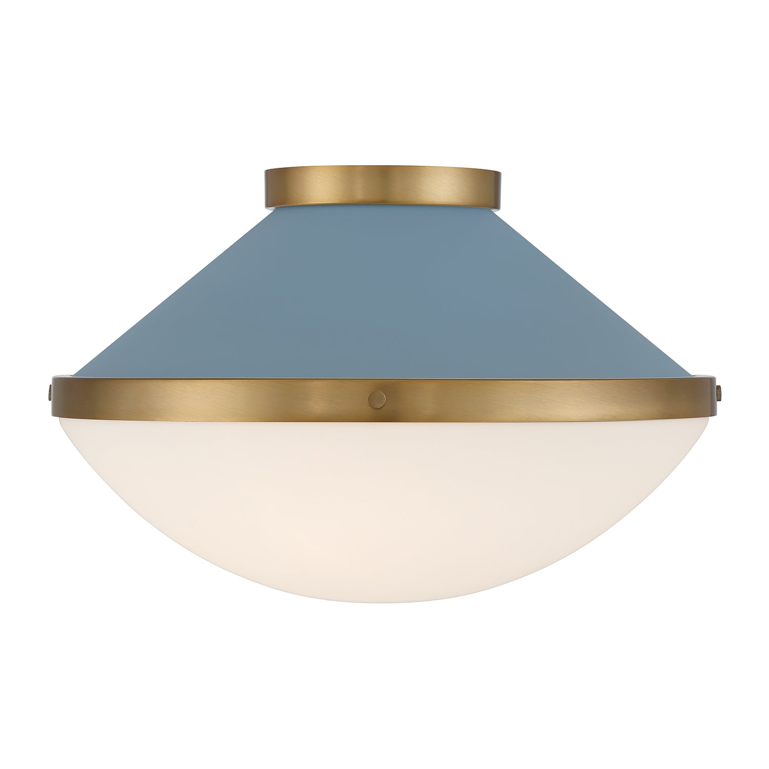 Crystorama Xander XAN-8002-VG-BL – 16.25 Inch – 2 Light – Semi Flush Mount Light – Vibrant Gold – Damp Rated