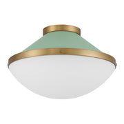 Crystorama Xander XAN-8002-VG-GR – 16.25 Inch – 2 Light – Semi Flush Mount Light – Vibrant Gold – Damp Rated