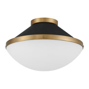 Crystorama Xander XAN-8002-VG-MK – 16.25 Inch – 2 Light – Semi Flush Mount Light – Vibrant Gold – Damp Rated