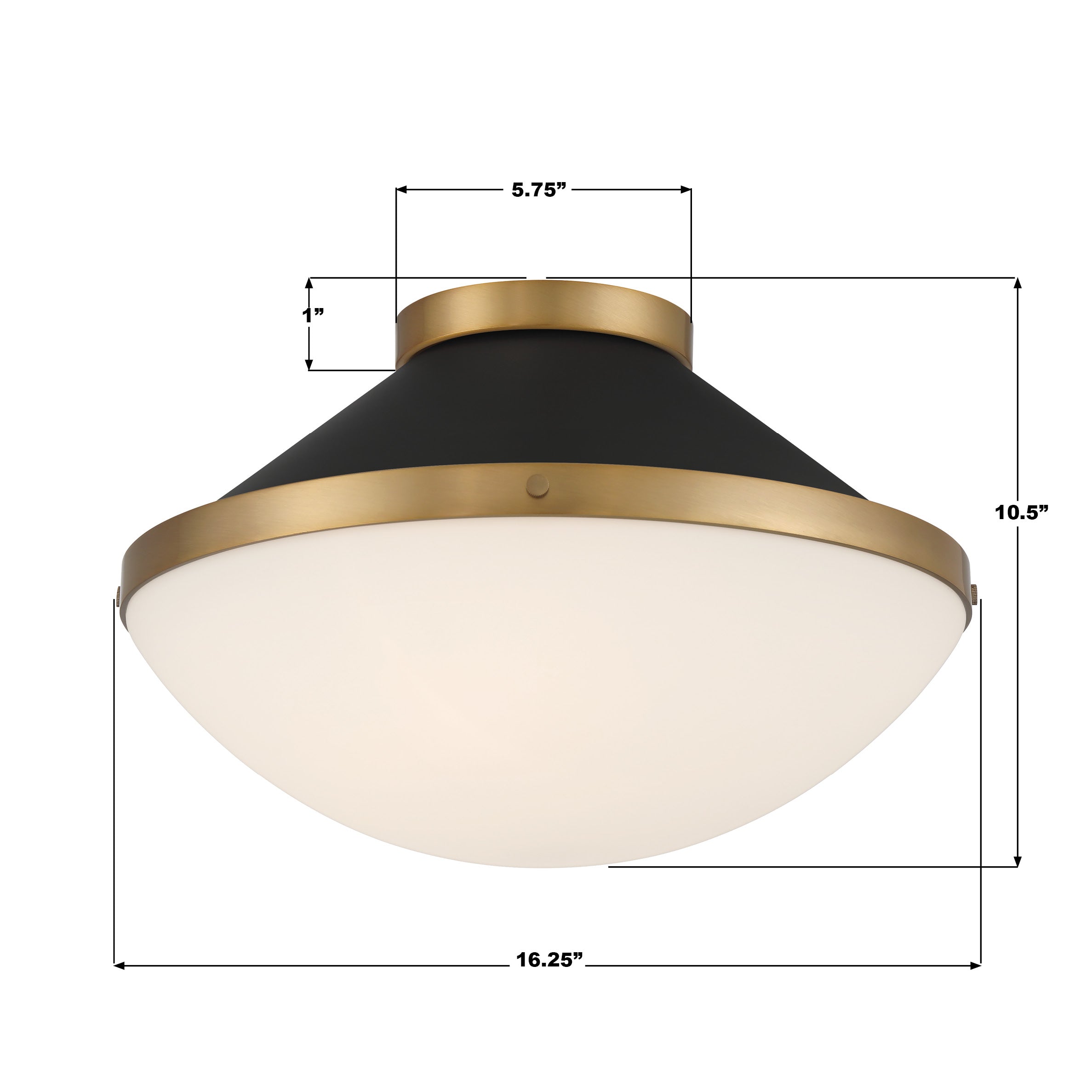 Crystorama Xander XAN-8002-VG-MK – 16.25 Inch – 2 Light – Semi Flush Mount Light – Vibrant Gold – Damp Rated