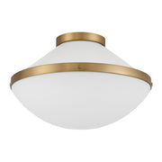 Crystorama Xander XAN-8002-VG-WH – 16.25 Inch – 2 Light – Semi Flush Mount Light – Vibrant Gold – Damp Rated