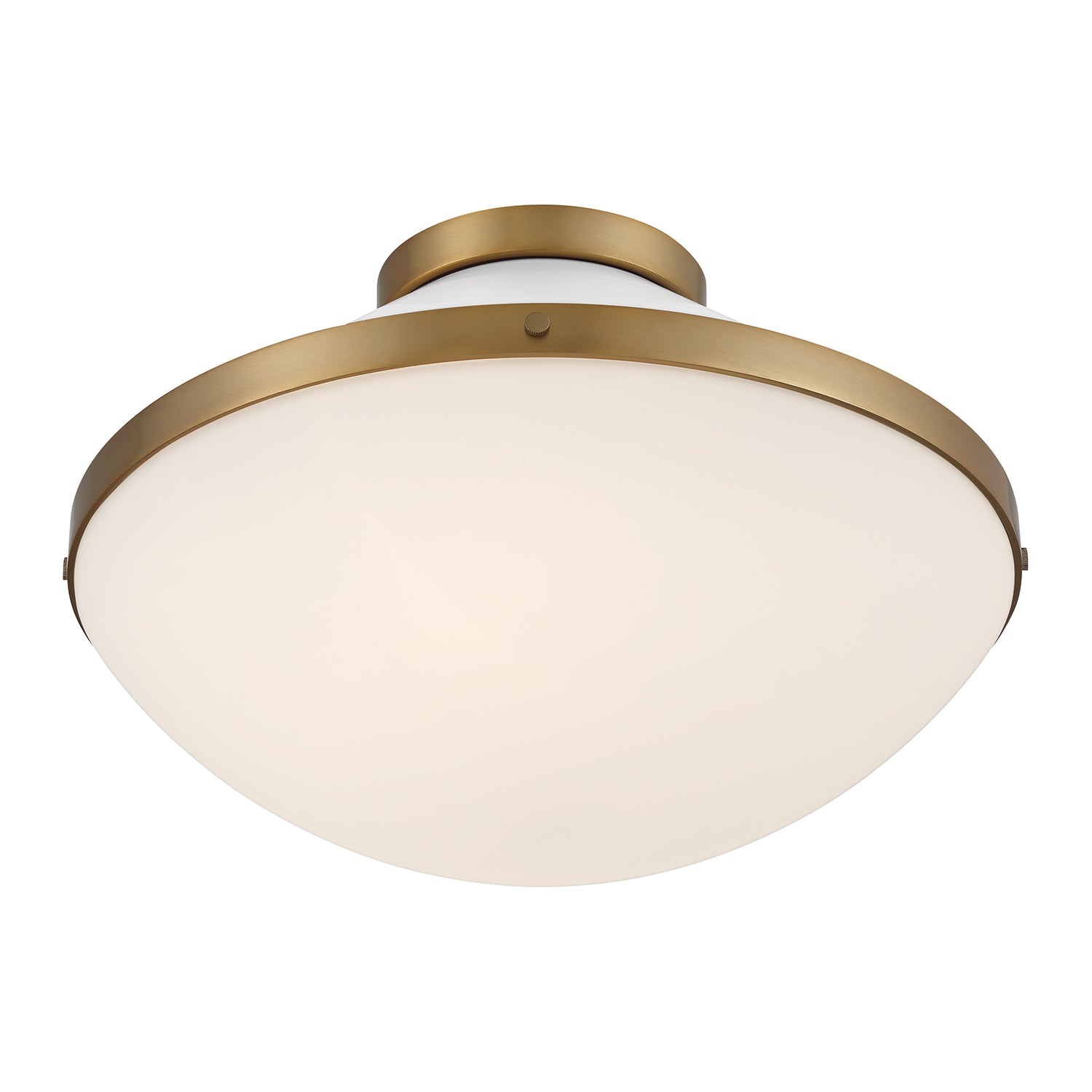 Crystorama Xander XAN-8002-VG-WH – 16.25 Inch – 2 Light – Semi Flush Mount Light – Vibrant Gold – Damp Rated