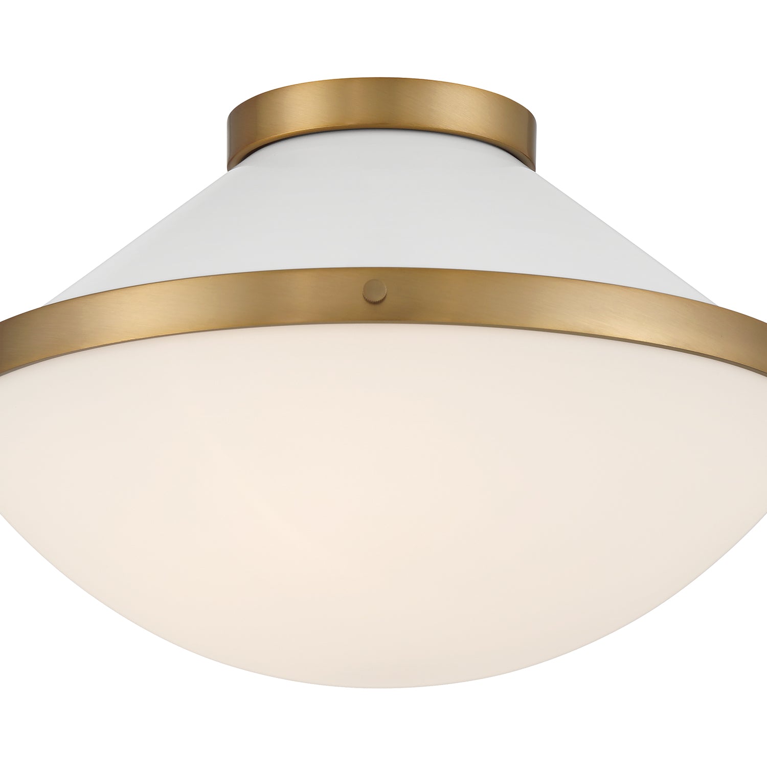 Crystorama Xander XAN-8002-VG-WH – 16.25 Inch – 2 Light – Semi Flush Mount Light – Vibrant Gold – Damp Rated