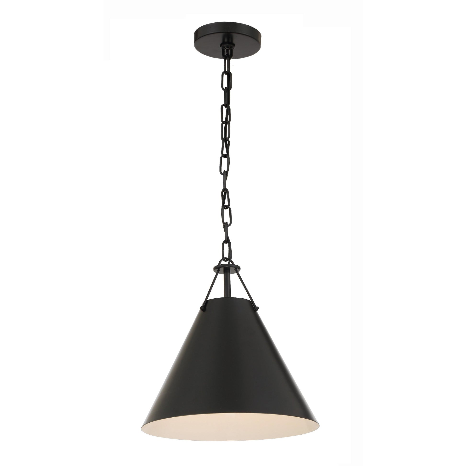 Crystorama Xavier XAV-B8301-MK – 12 Inch – 1 Light – Pendant Light – Matte Black – Damp Rated