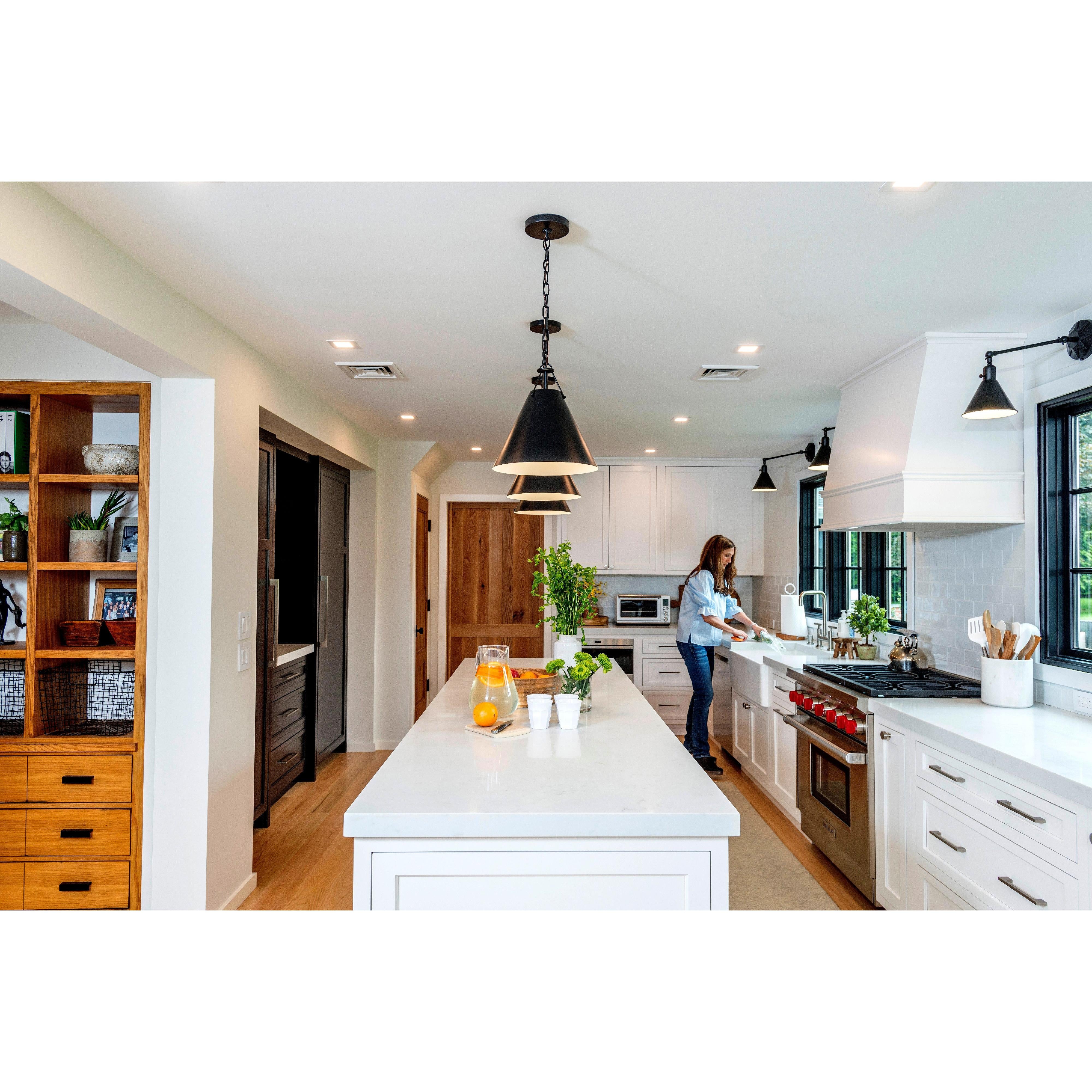 Crystorama Xavier XAV-B8301-MK – 12 Inch – 1 Light – Pendant Light – Matte Black – Damp Rated