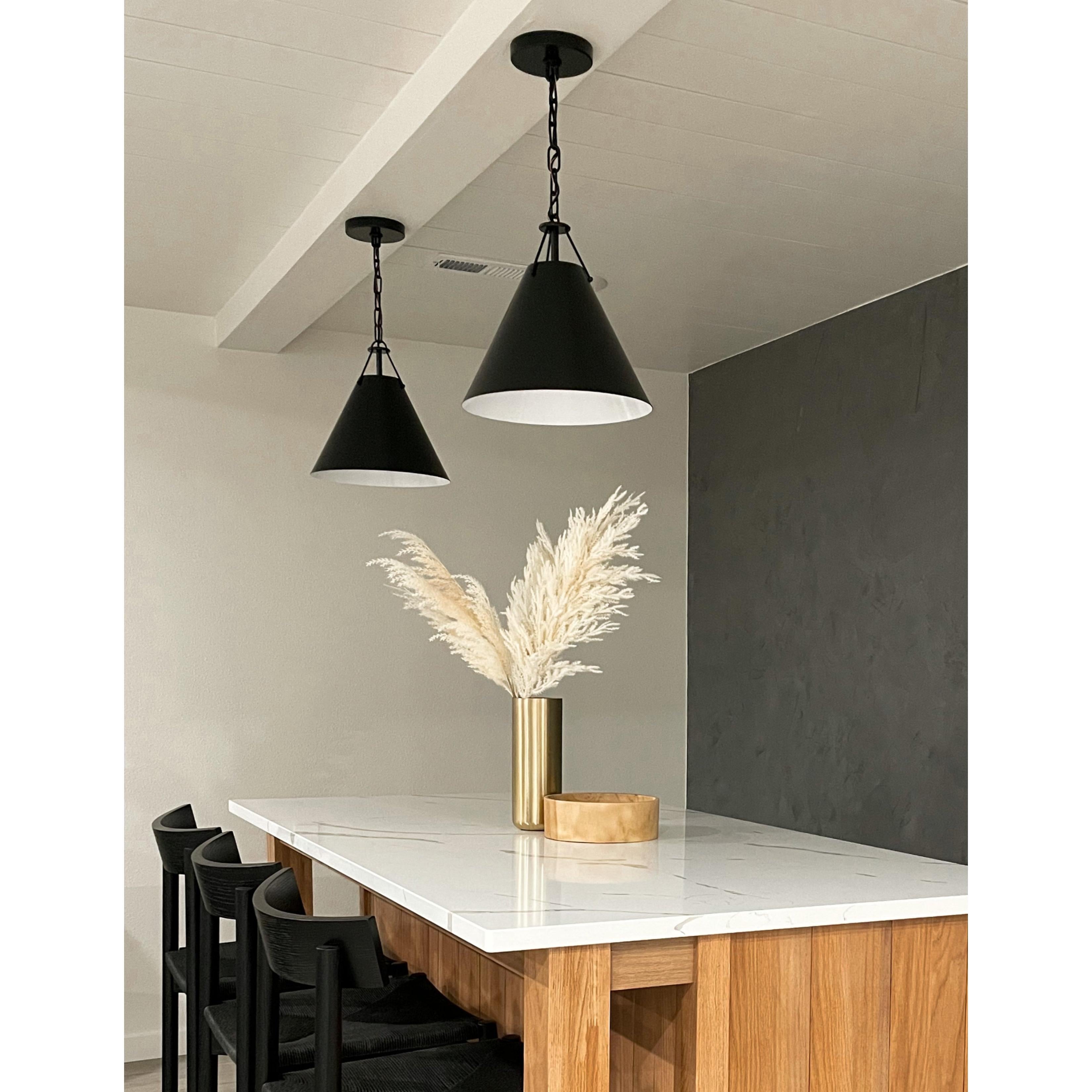 Crystorama Xavier XAV-B8301-MK – 12 Inch – 1 Light – Pendant Light – Matte Black – Damp Rated