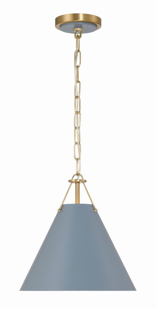 Crystorama XAVIER XAV-B8301-VG-BL Mini Pendant Modern - Vibrant Gold