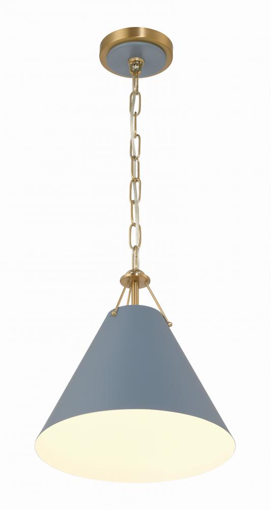 Crystorama XAVIER XAV-B8301-VG-BL Mini Pendant Modern - Vibrant Gold