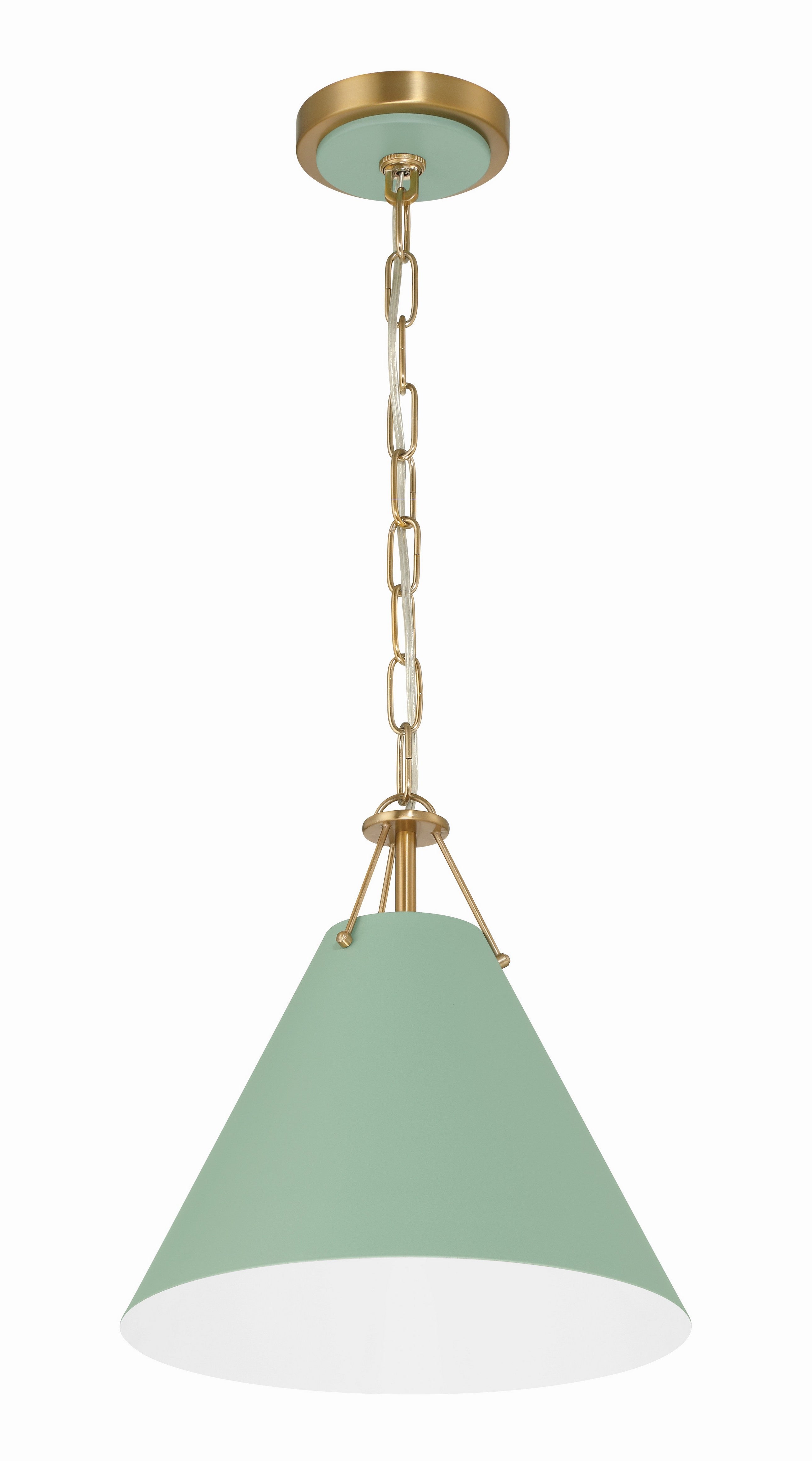 Crystorama Xavier XAV-B8301-VG-GR – 12 Inch – 1 Light – Pendant Light – Vibrant Gold – Damp Rated