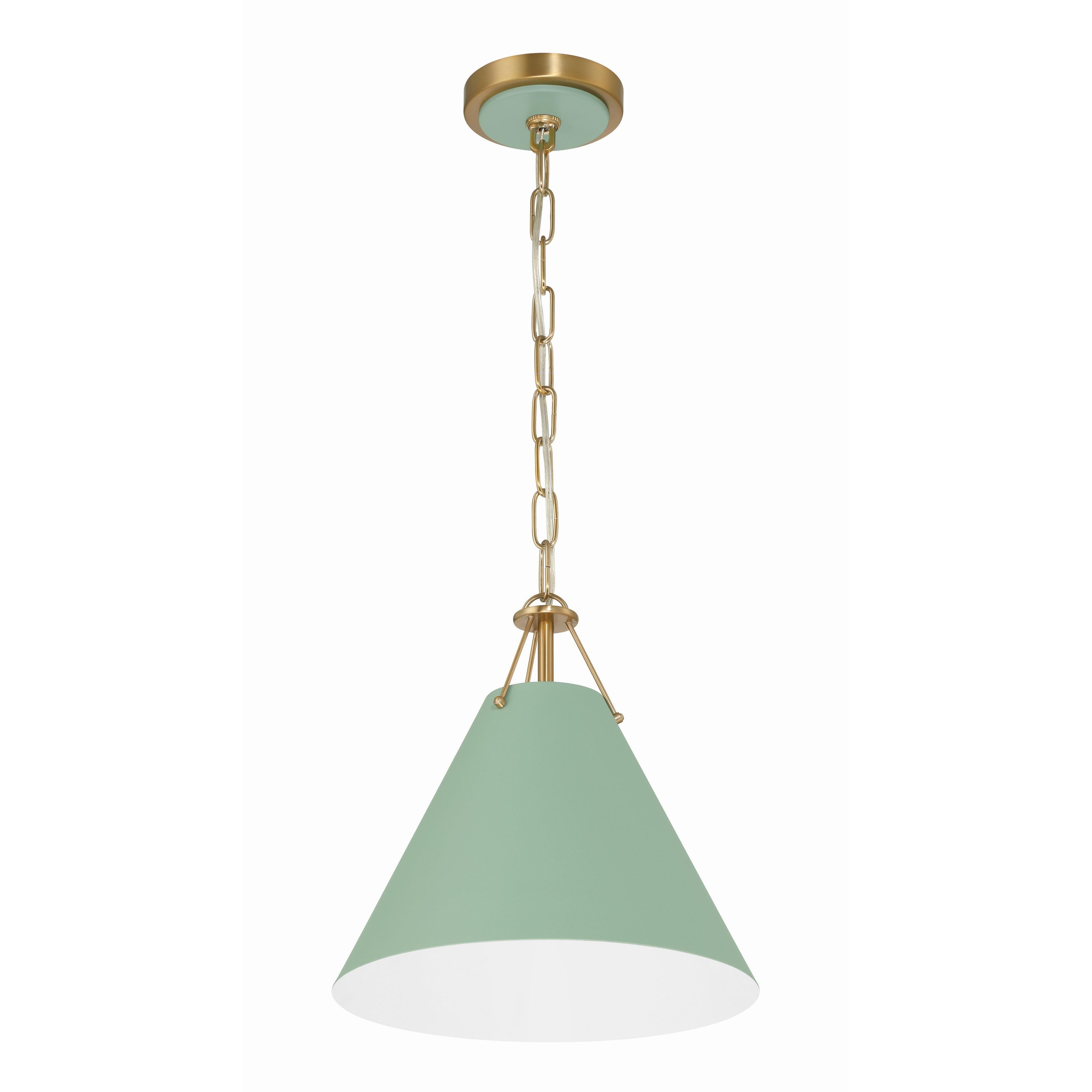 Crystorama Xavier XAV-B8301-VG-GR – 12 Inch – 1 Light – Pendant Light – Vibrant Gold – Damp Rated