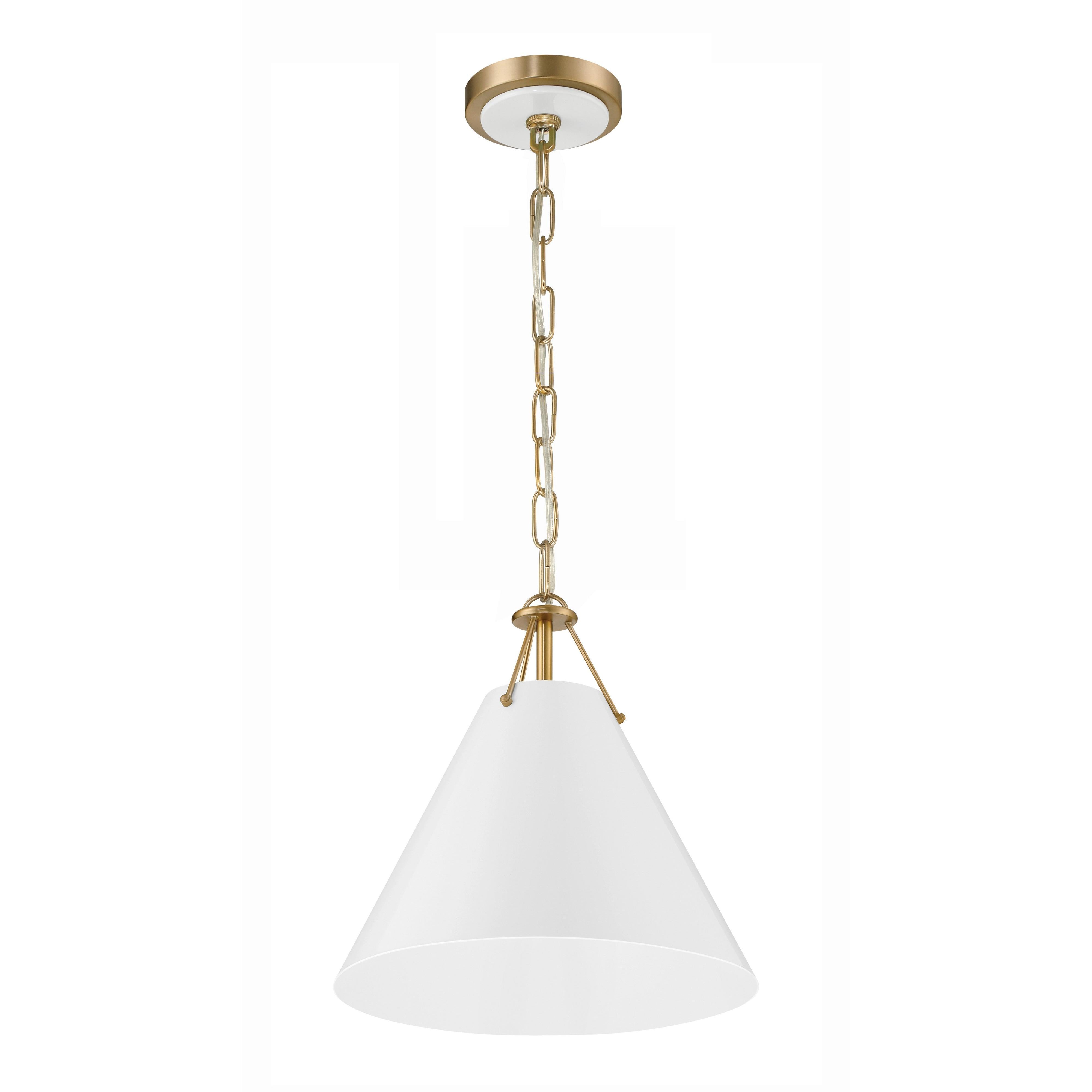 Crystorama Xavier XAV-B8301-VG – 12 Inch – 1 Light – Pendant Light – Vibrant Gold – Damp Rated