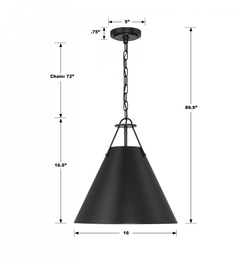 Crystorama XAVIER XAV-B8305-MK Pendant Modern - Matte Black