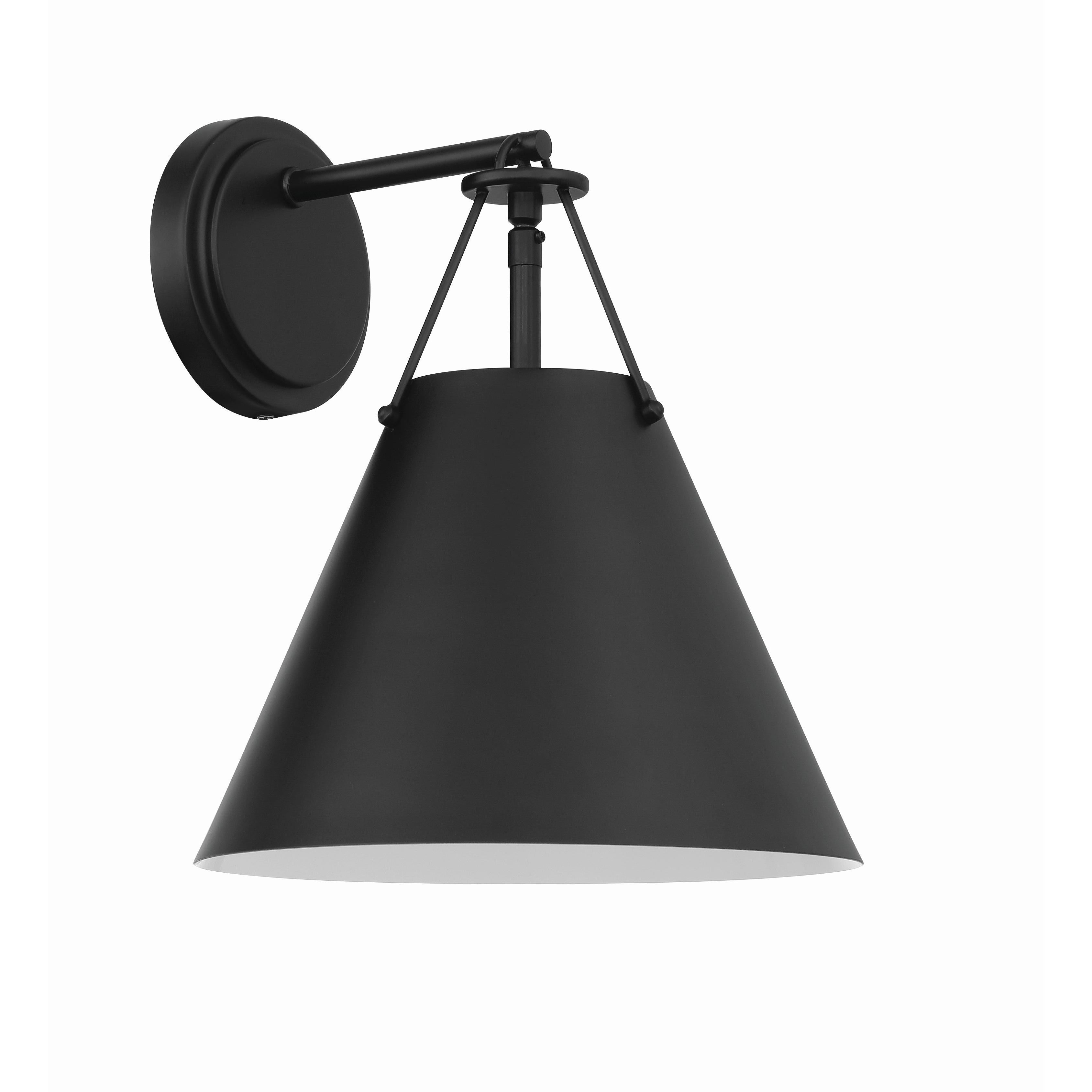 Crystorama Xavier XAV-B8311-MK – 10 Inch – 1 Light – Sconce – Matte Black – Damp Rated